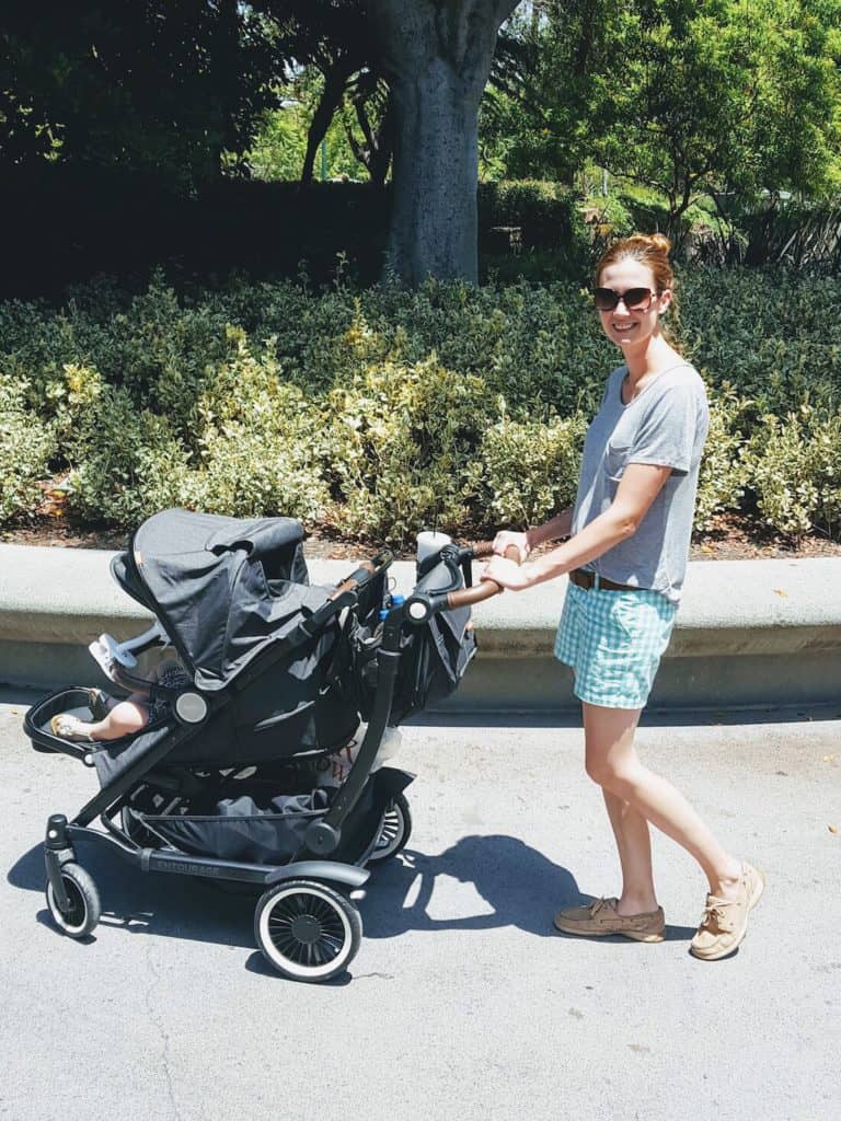 Headed to Disney? See how the Austlen Entourage stacks up as the perfect stroller for Disney! Whether you are headed to Disneyland or Disney World, this stroller will make you day even more magical! | The Mom Friend