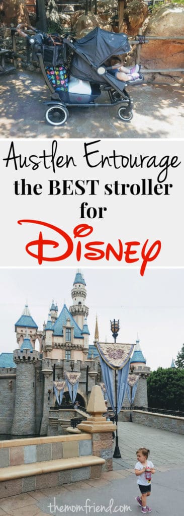 Headed to Disney? See how the Austlen Entourage stacks up as the best stroller for Disney vacations! Whether you are headed to Disneyland or Disney World, learn how this unique stroller performs for lots of different needs! | Baby registry essentials | baby gear | single stroller | double stroller | top strollers 2017 | The Mom Friend